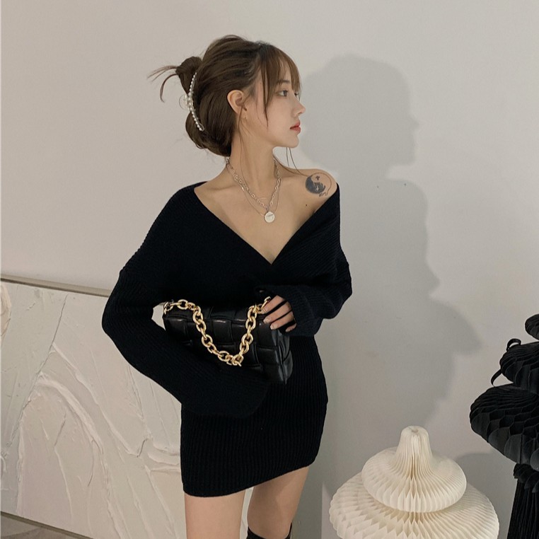 Đầm Ôm Cổ Tim Phong Cách Hàn Quốc Tôn Dáng Cho Nữ | BigBuy360 - bigbuy360.vn