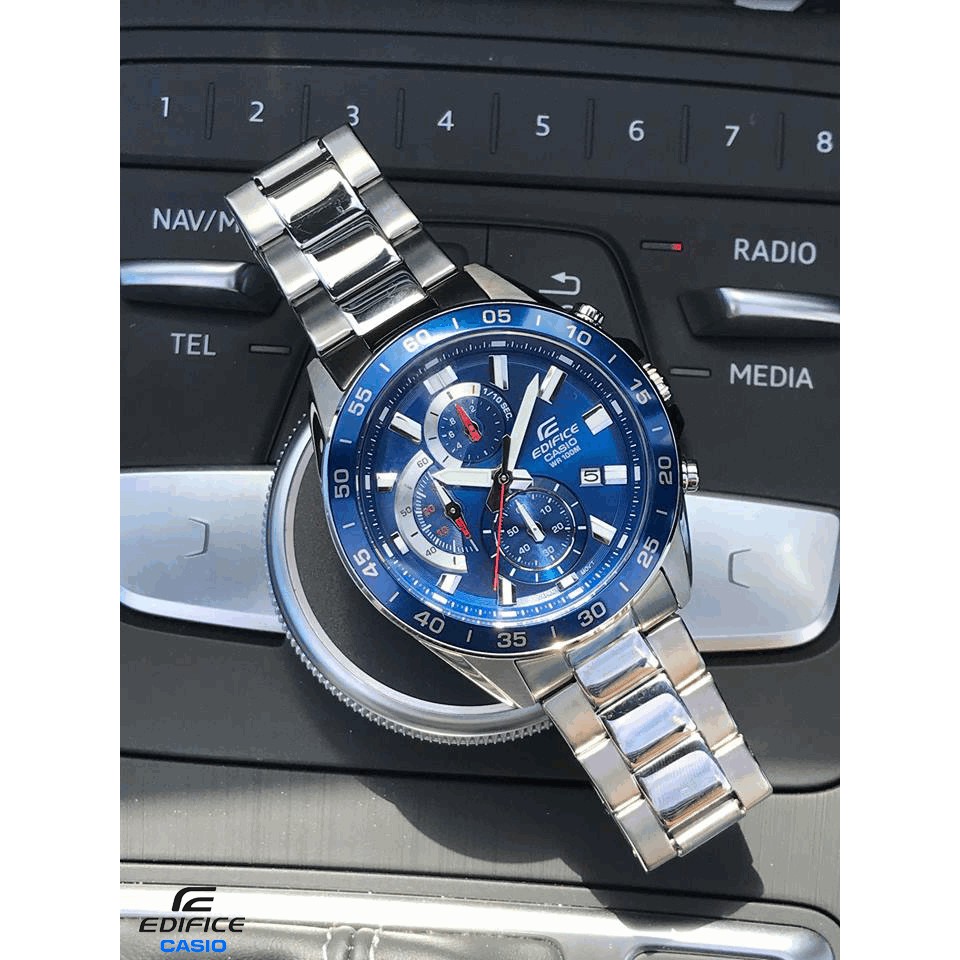 Đồng hồ nam Casio edifice chính hãng EFV-550D, dây kim loại