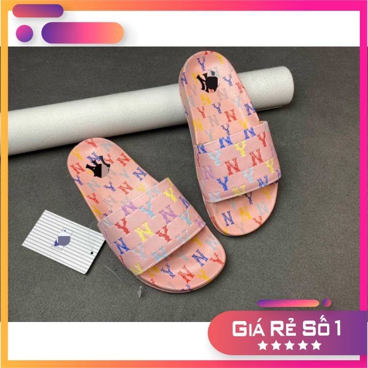 Dép 𝐌𝐋𝐁 monogarm in 3D màu hồng New100% ♥️ Hàng loại 1 + chuẩn size + Fullbox,bill ♥️ dép thể thao mới