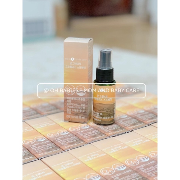 XỊT KEO ONG LOGNATUSuper Propolis Spray for Kids khoáng biển cho bé trên 1y [OH BABIES ]