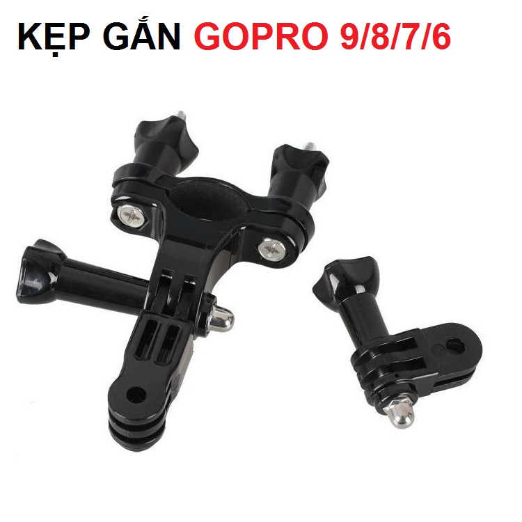 Bộ giá đỡ gopro 9/8/7/6 máy quay hành động kẹp ghi đông xe đạp bằng nhựa