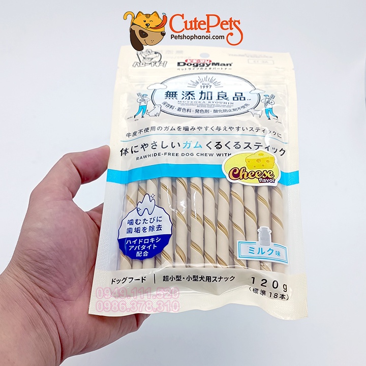 Xương gặm cho chó dạng que thưởng DoggyMan 120g - CutePets