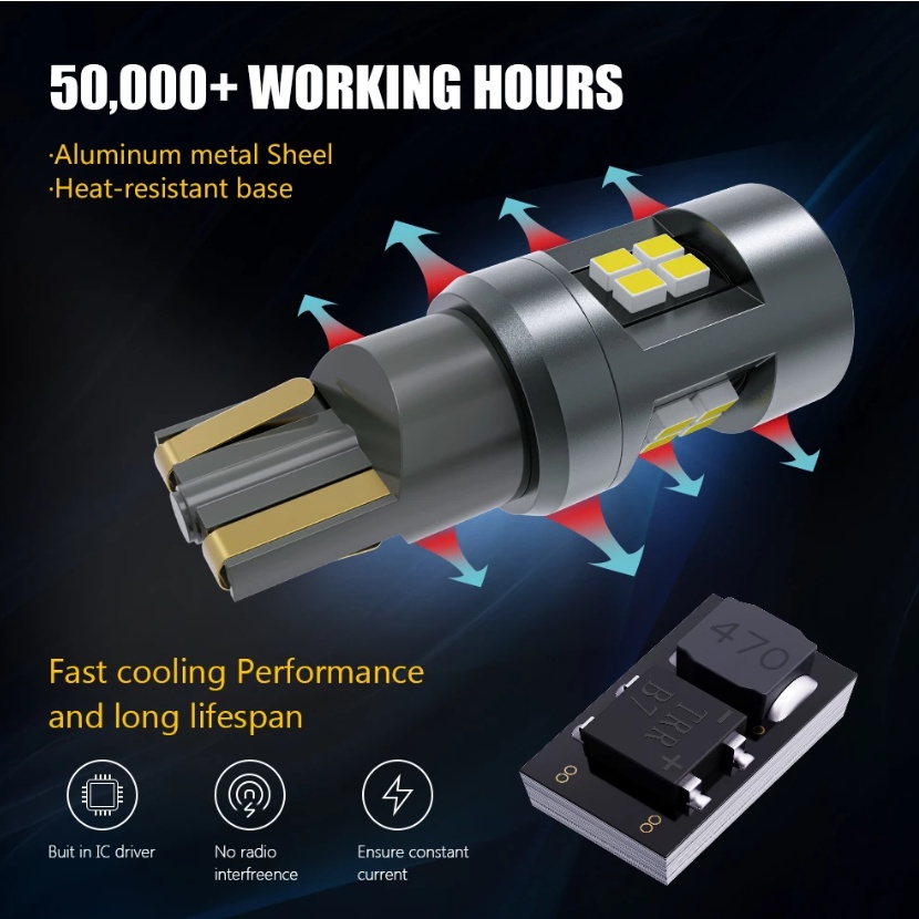1 Đèn LED T10 W5W WY5W 2016 16SMD Siêu Sáng Cho Xe Hơi