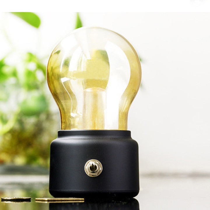 Đèn trang trí decor GADO để bàn vintage sử dụng pin sạc USB làm đèn ngủ