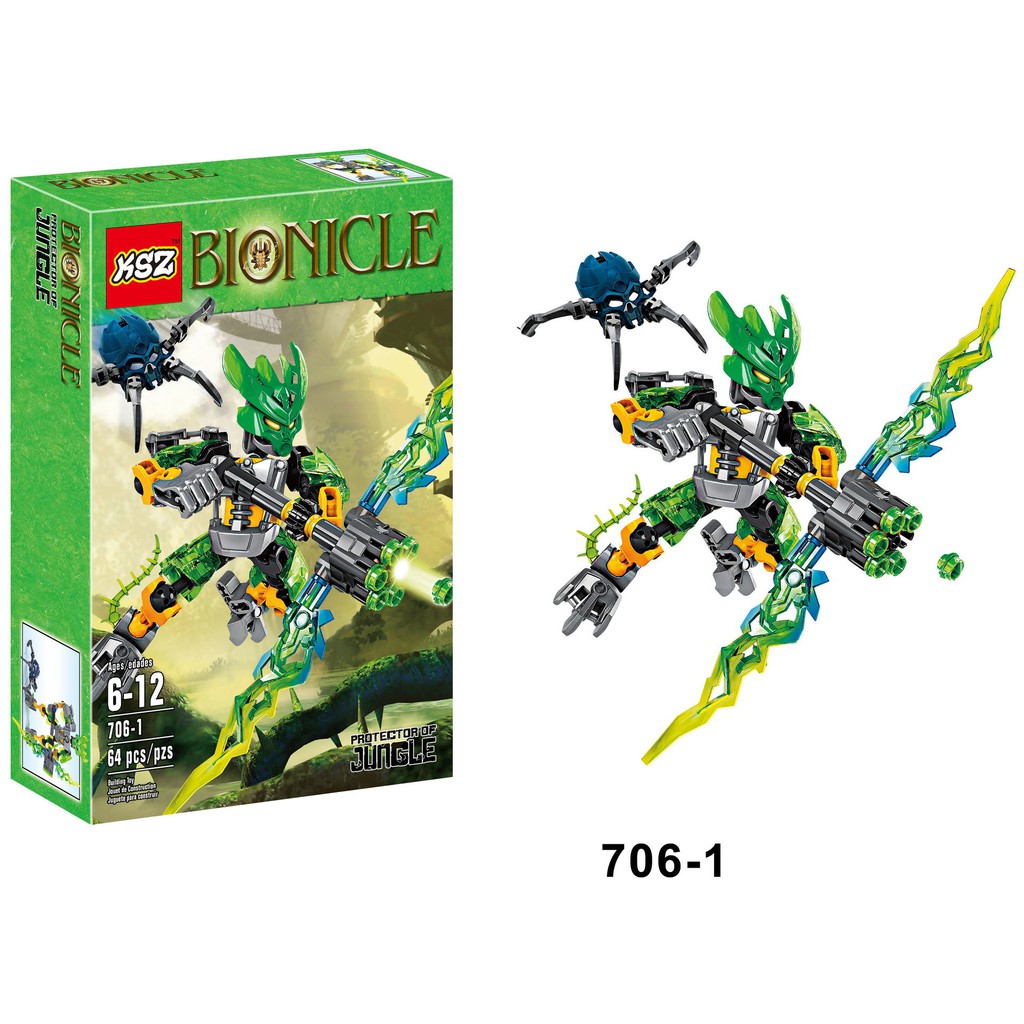 Bộ Xếp Hình Bionicle KSZ 706 Lắp Ráp Các Mẫu Robot Protector Of Water Stone Earth Ice Mẫu Siêu Hấp Dẫn