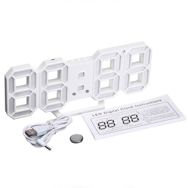 ĐỒNG HỒ LED 3D SMART TREO TƯỜNG ĐỂ BÀN