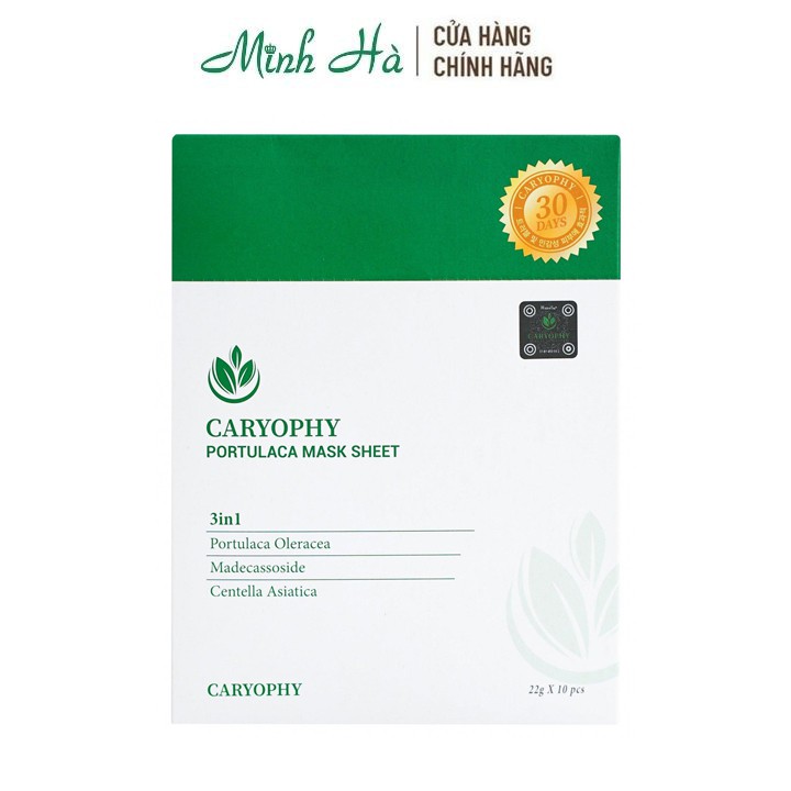 Mặt nạ Caryophy Portulaca Mask Sheet 3 In 1 22g dành cho da mụn