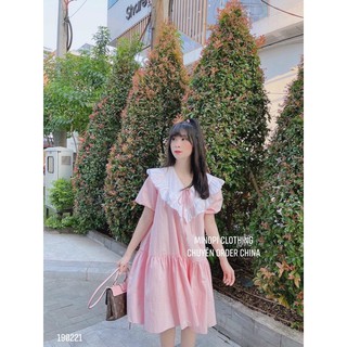 ĐẦM BABYDOLL CỔ BÈO NƠ