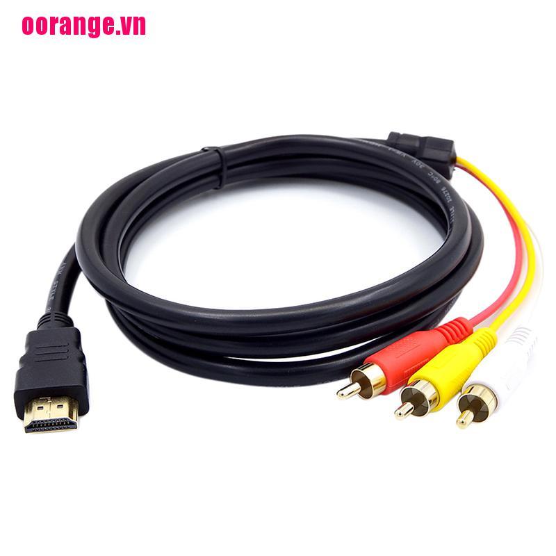 Cáp Chuyển Đổi Hdmi Sang 3 Rca Video Audio Av 1.5m Cho 1080p Hdtv | BigBuy360 - bigbuy360.vn