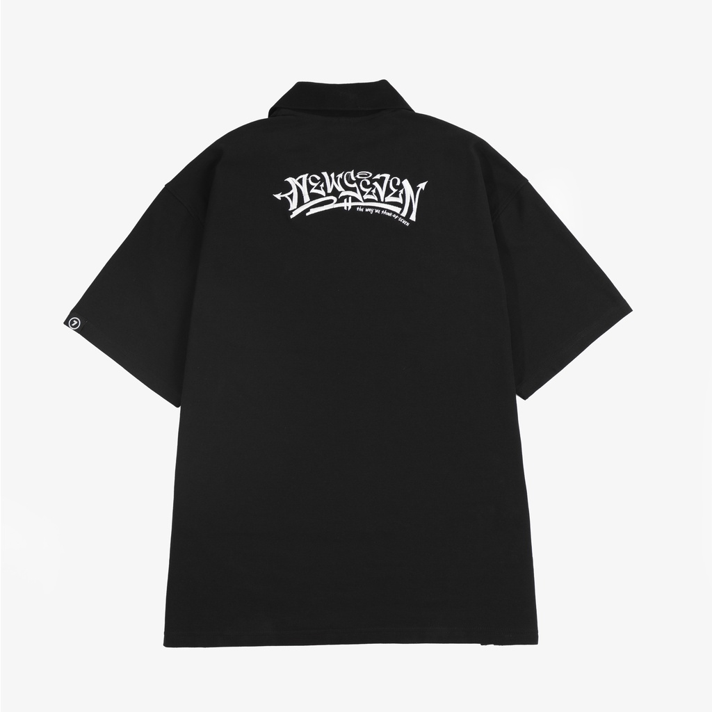 Áo Thun Polo N7 Newseven KAI GRAFFITI phông tay lỡ nam nữ form rộng Local Brand