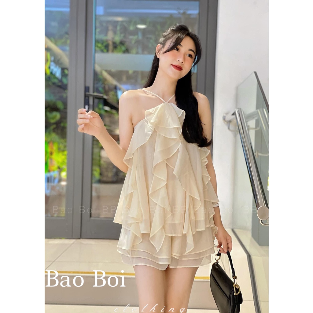 Set yếm tơ bèo, Set đồ bộ tiểu thư tạo điểm nhấn cho nàng - Bảo Bối Clothing