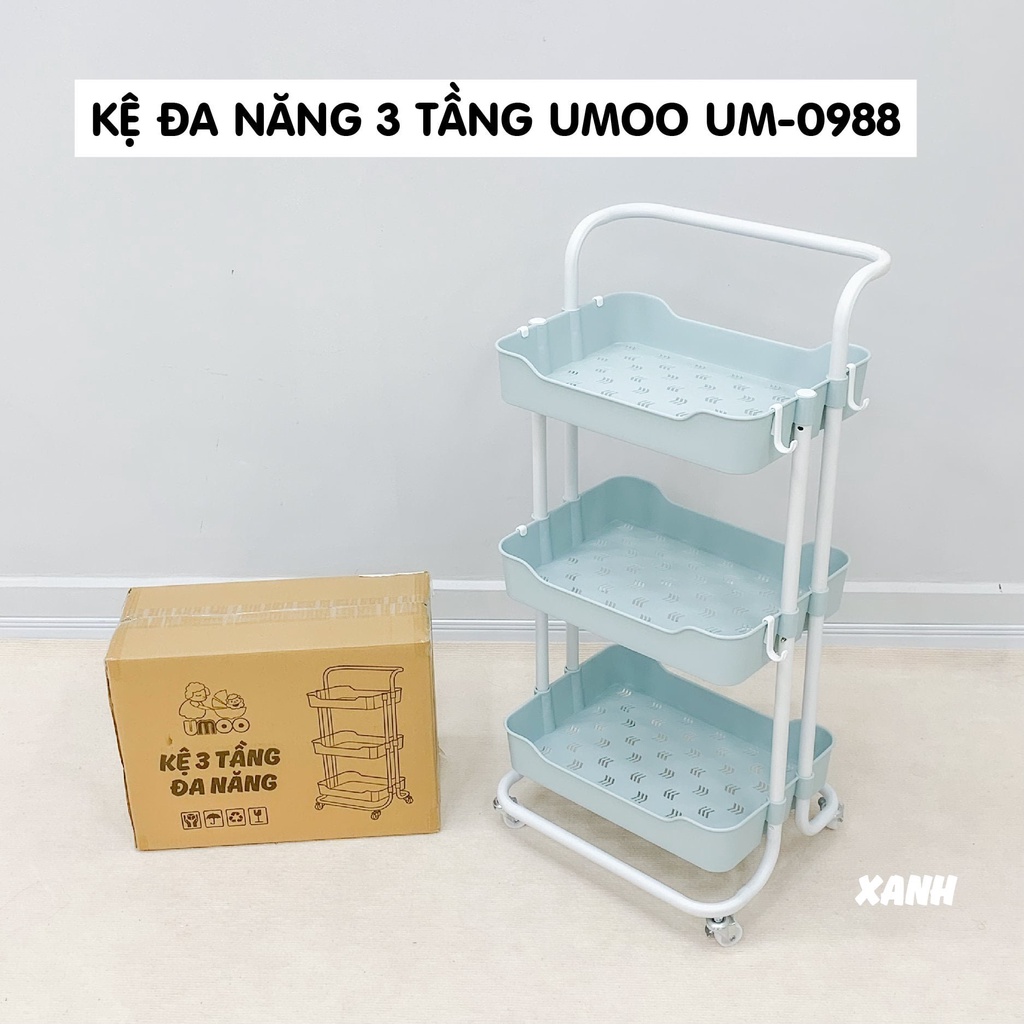 Kệ 3 tầng đa năng UMOO có bánh xe