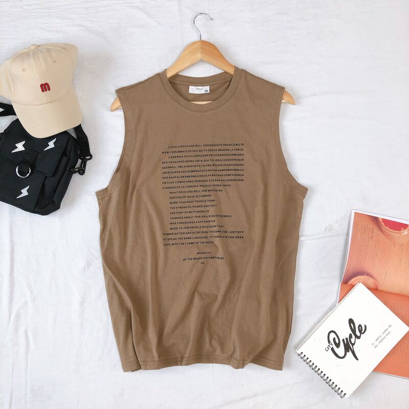 [Mã MASK2630K giảm 15% tối đa 30K đơn từ 99K] Áo Tanktop in chữ City Cycle áo ba lỗ phong cách Unisex Hàn Quốc.