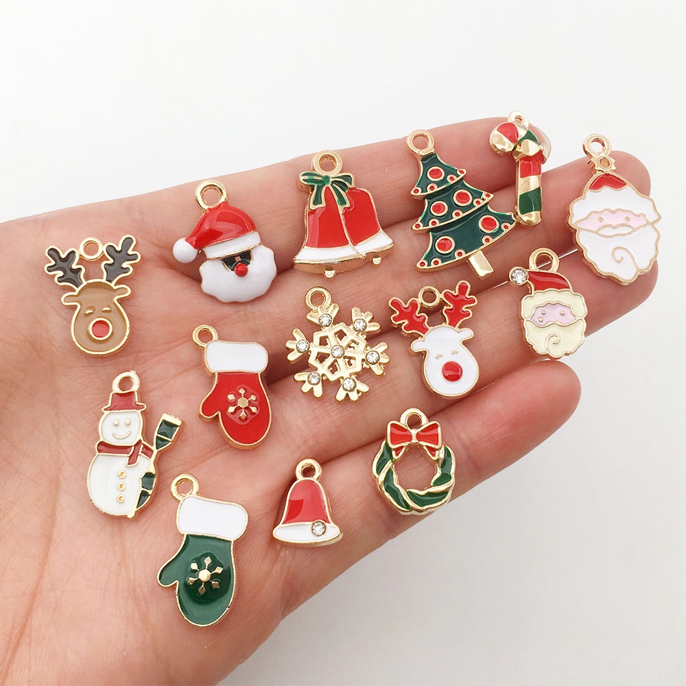 Set 38-50 Mặt Vòng cổ Hình Người Tuyết / Chuông / Tuần Lộc / Ông Già Noel / Cây Thông Giáng Sinh