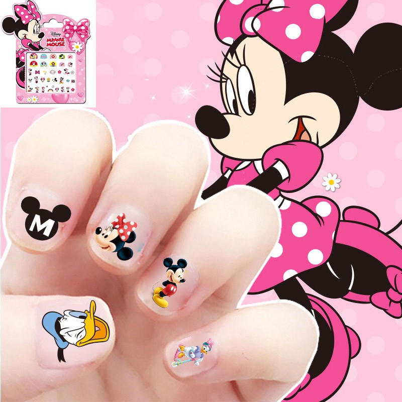 Sticker dán móng hình chuột Mickey Minnie