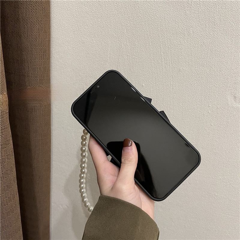 Ốp điện thoại hoa trà đính ngọc trai thích hợp cho IPHONE 5 5s 6 6s 7 8 plus X XR XS MAX 12 MINI 13 11 PRO MAX