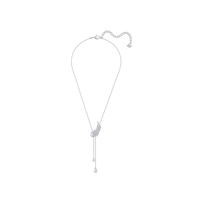 FLASH SALE 100% Swarovski Dây Chuyền Nữ NICE Vòng cổ hình chữ Y với các yếu tố lông vũ FASHION Necklace trang sức đeo Trang sức