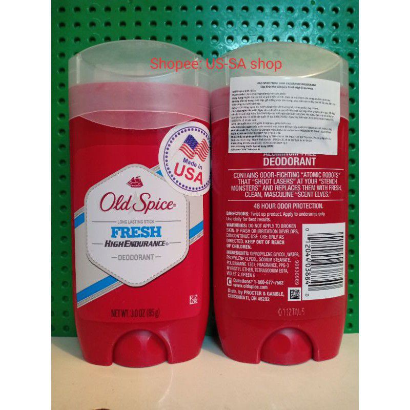 Sáp khử mùi Old Spice Fresh 83g - Hàng nhập khẩu Mỹ [Sáp xanh]