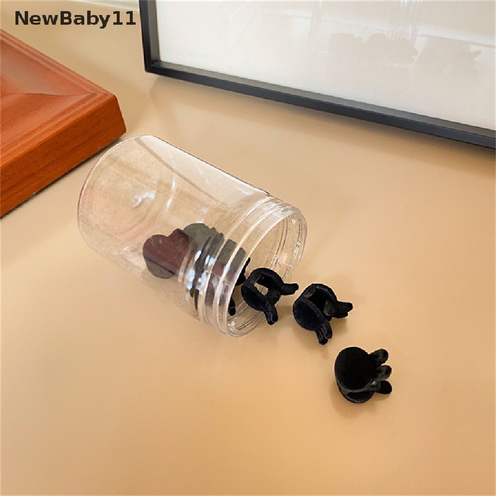 Bộ 10 Kẹp Tóc Càng Cua Hình Trái Tim &amp; Thỏ Bằng Nhung Cho Bé Gái