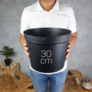 Chậu Nhựa Vân Gỗ Siêu Bền Size Lớn
