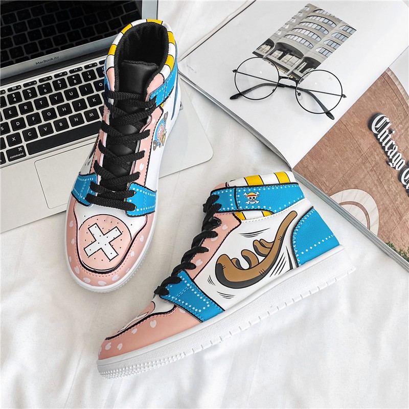 Giày Thể Thao Nam Thời Trang Hàn Quốc Mới Hình Chopper Luffy One Piece Dễ Thương