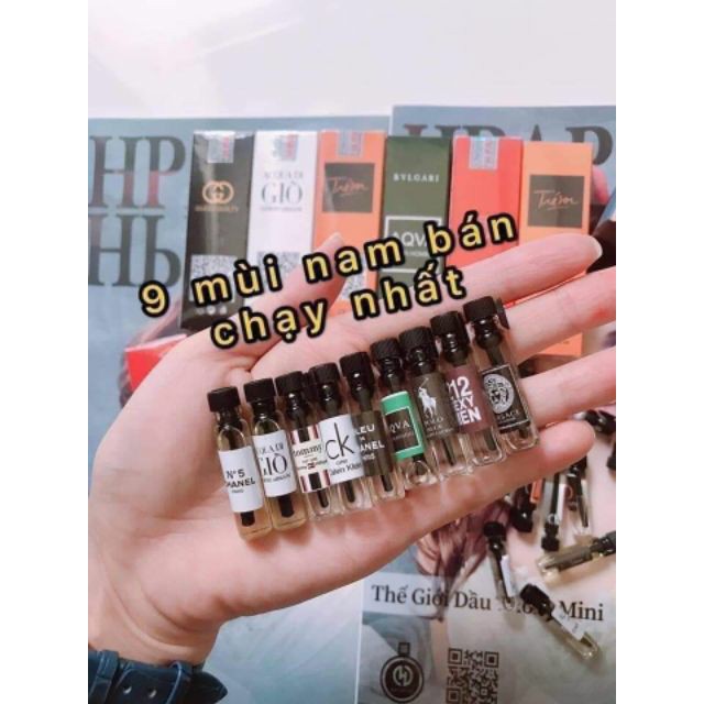 Bộ 26 Chai Tinh Dầu Thơm Pháp Hparfum Mini - Mùi Siêu Sang Chảnh