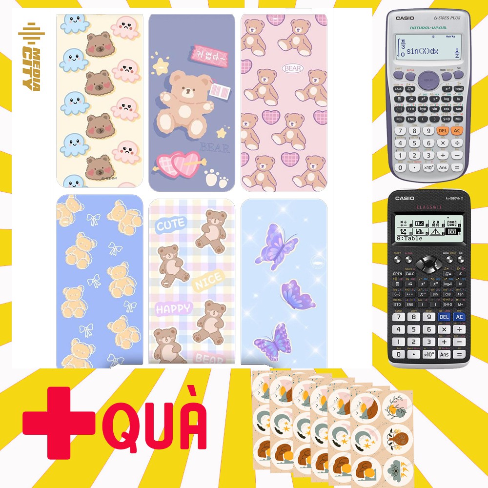 Miếng decal dán máy tính cầm tay casio/vinacal có in hình theo yêu cầu