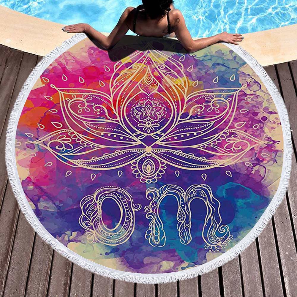 Thảm Tròn Họa Tiết Mandala Bohemian Độc Đáo