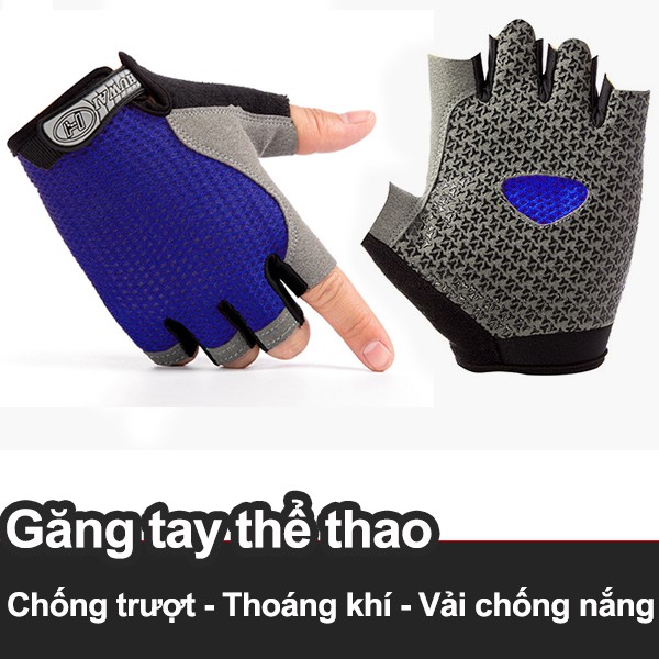 Găng tay nam, bao tay nam đi xe cụt ngón chống trượt, vải chống nắng, thoáng khí X7