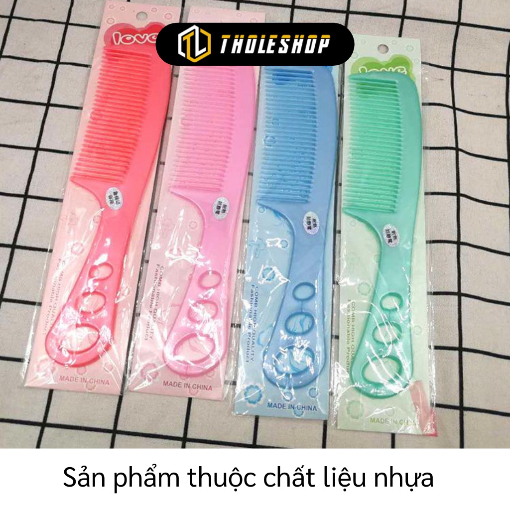 Lược Chải Tóc - Lược Nhựa Răng Thưa Màu Kẹo Love Giá Rẻ 8424