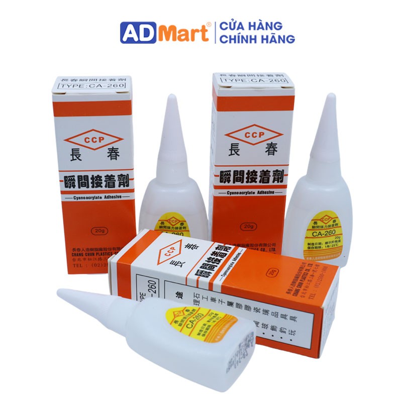 Keo dán mica khô nhanh CA 260 - keo dán mica, alu không khói