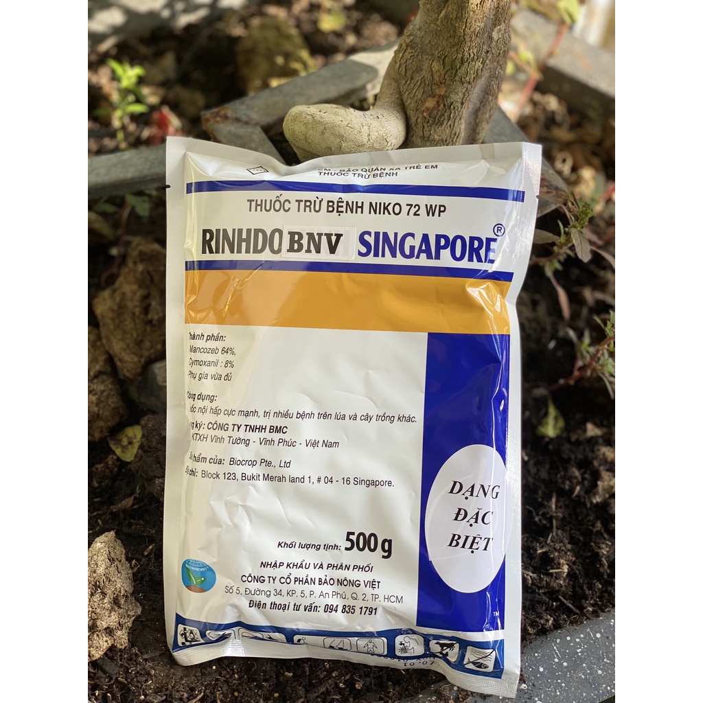 Ridomin 500g-Xử lý vàng lá chín sớm-sương mai trên cây lúa-dưa hấu- ăn quả-cây công nghiệp
