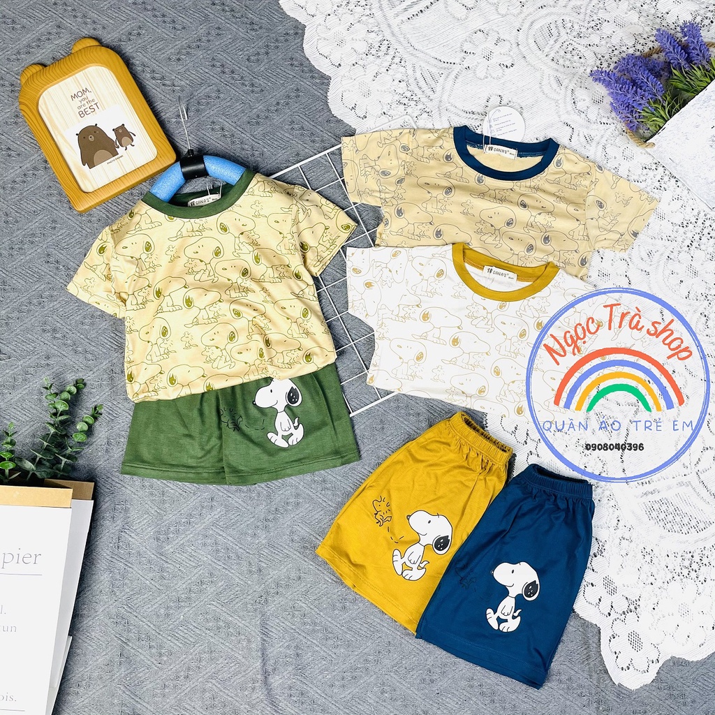 SIZE(9-32kg)FREESHIPBộ Thun Lạnh Hàng Chuẩn Họa Tiết Dể Thương Cho Bé Gái Bé Trai