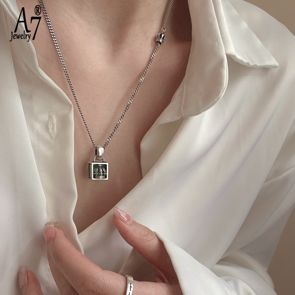 Vòng cổ Mặt Vương Miện Màu Bạc Thái Cho Nữ X4Y83