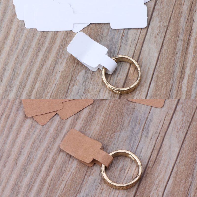 Set 52 Nhãn Giấy Trắng 6x1.2cm Treo Trang Sức Tiện Dụng