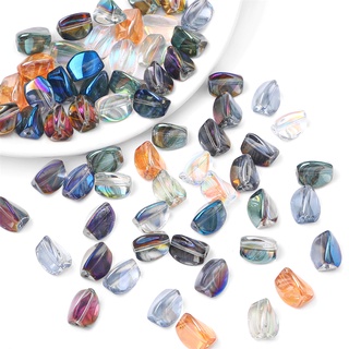 Hạt Pha Lê Trong Suốt Hình Tam Giác Xoắn Làm Trang Sức Thủ Công diy 9X12mm