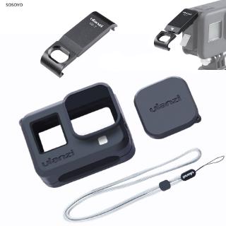 4 trong 1 Set Kim loại Pin Bìa ống kính sạc Side Bìa Silicone Case Cap Lanyard Đối với GoPro Anh hùng 8 Action Phụ kiện máy ảnh