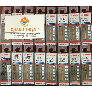Mũi khoan BOSCH inox HSS-Co và khoan sắt HSS-G 3mm, 3.2mm và 3.3mm (giá 1 mũi)