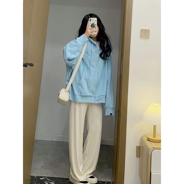 Bộ nỉ áo khoác quần be HS6