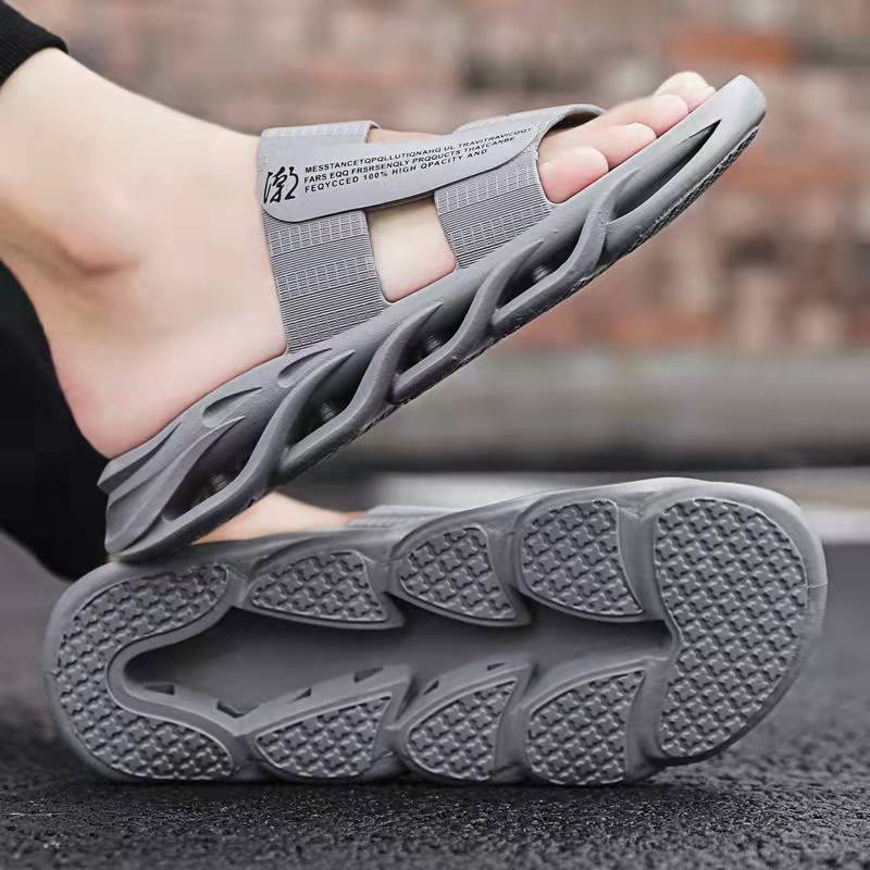 Dép đế cao bằng nhựa chống trượt đi mưa cho nam