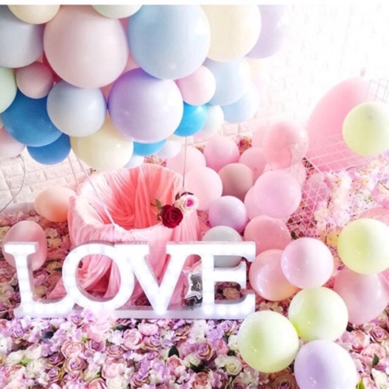 Set 20 Bóng Cao Su 10 inch Nhiều Màu Sắc