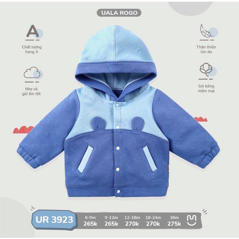 Áo khoác uala rogo tai gấu