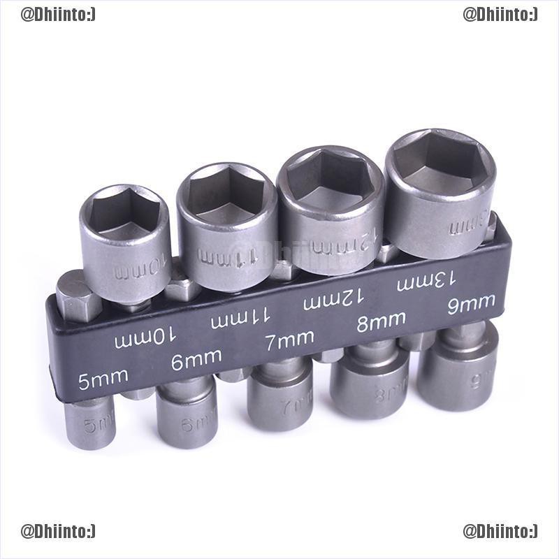 Set 10 mũi khoan 5-13mm 1/4&quot; bằng thép chất lượng