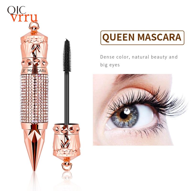 Mascara QIC màu đen làm dài dày và cong mi chống nước chống nhòe
