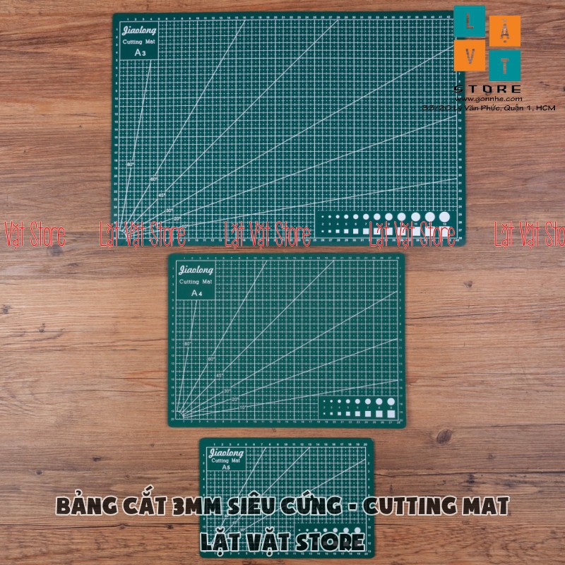 Bảng cắt làm đồ thủ công, tấm lót siêu cứng - Cutting Mat khổ A2,A3, A4, A5 - Dày 3mm