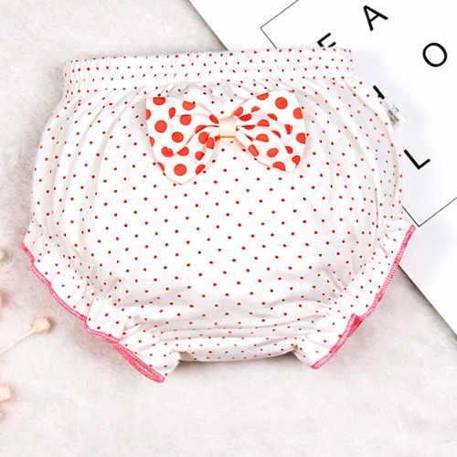 Lucky Big Cat  Bowknot polka dot sọc tam giác Underwear cô gái bé đồ lót bông trẻ em bánh mì quần dễ thương (Small Dots)