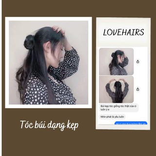 Tóc giả búi mimi - búi tròn rối dạng kẹp hàn quốc - love hairs