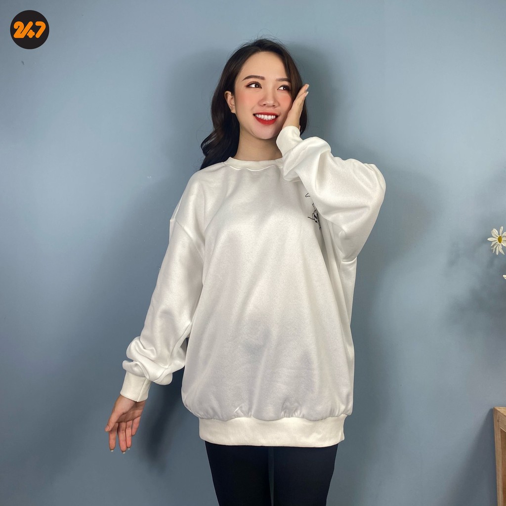 Ao nỉ SWEẢTẺR đôi bạn đen trắng dài tay UNIESEX | BigBuy360 - bigbuy360.vn