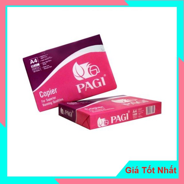 Giấy in văn phòng Giấy Photocopy Pagi A4 DL 65gms vỏ hồng