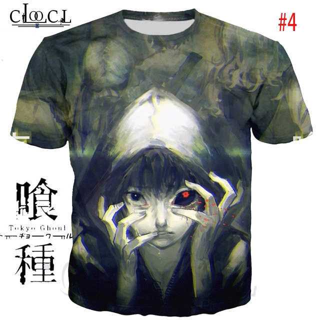 CLOOCL Tokyo Ghoul Anime Cosplay 3D Print T-shirts